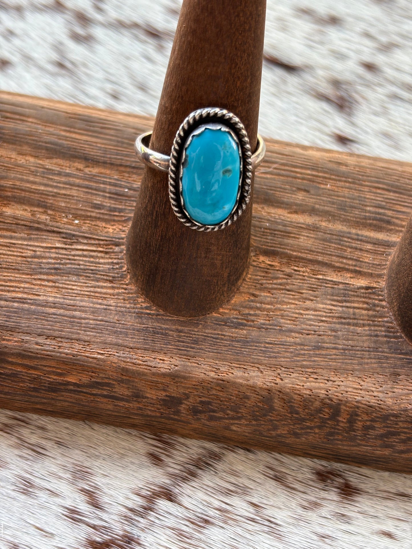 Turquoise Ring Size 7.5 Adjustable