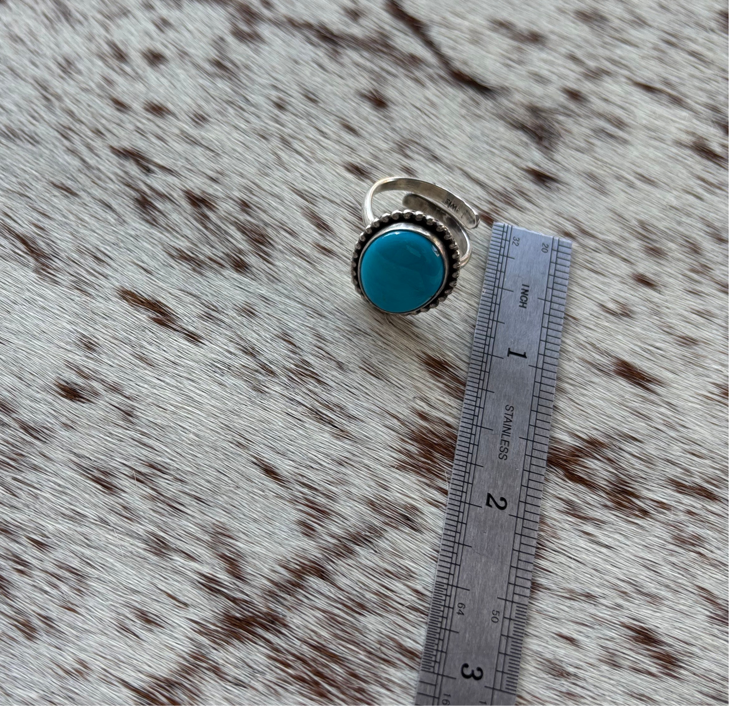 Turquoise Ring Sonoran Size 6.5 Adjustable