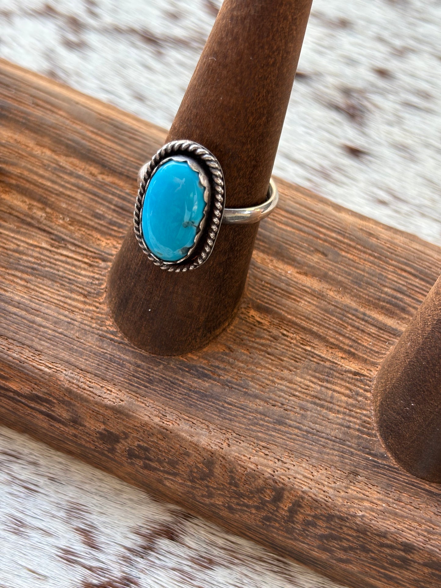 Turquoise Ring Size 8.5 Adjustable