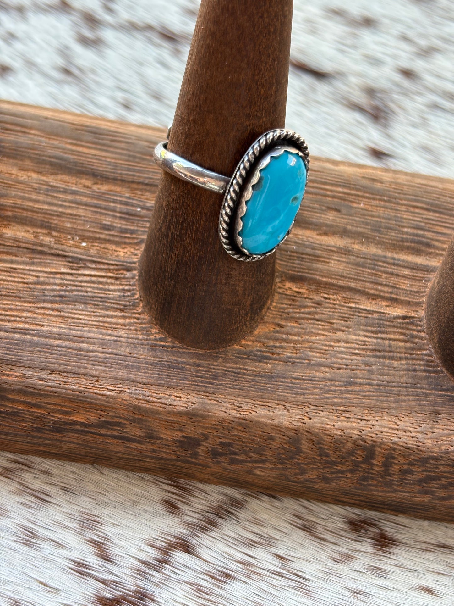 Turquoise Ring Size 7.5 Adjustable