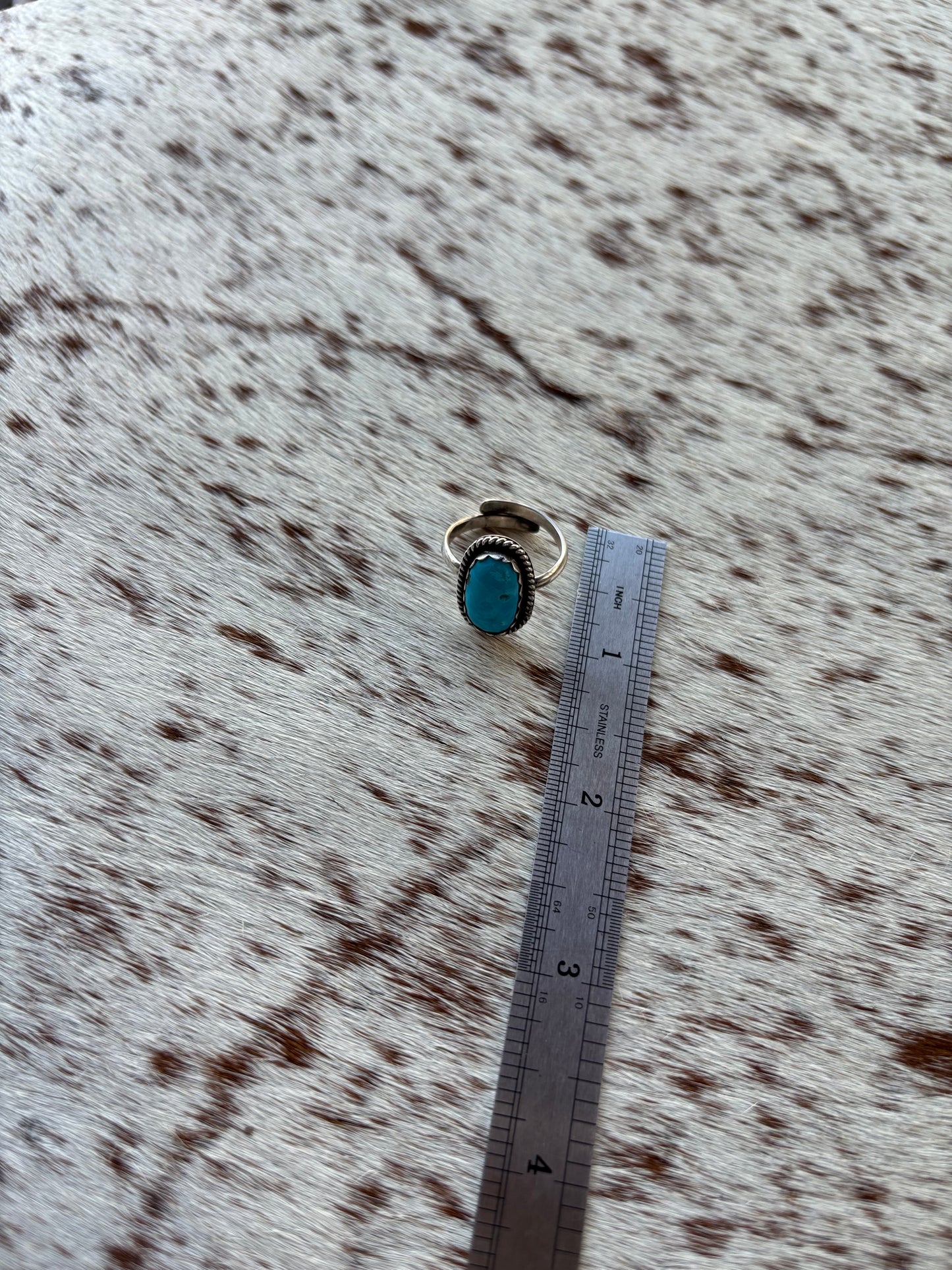 Turquoise Ring Size 7.5 Adjustable