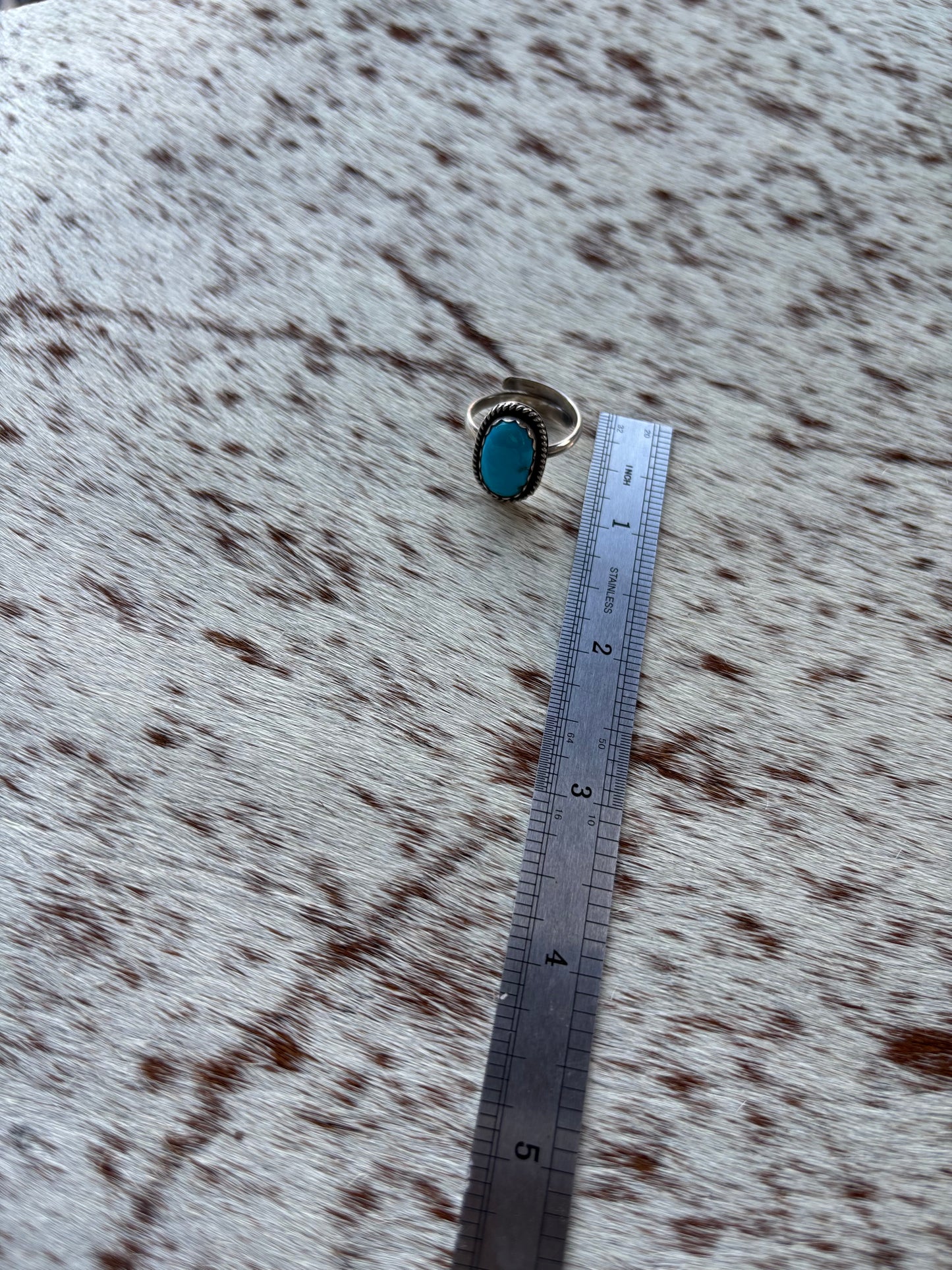 Turquoise Ring Size 8.5 Adjustable