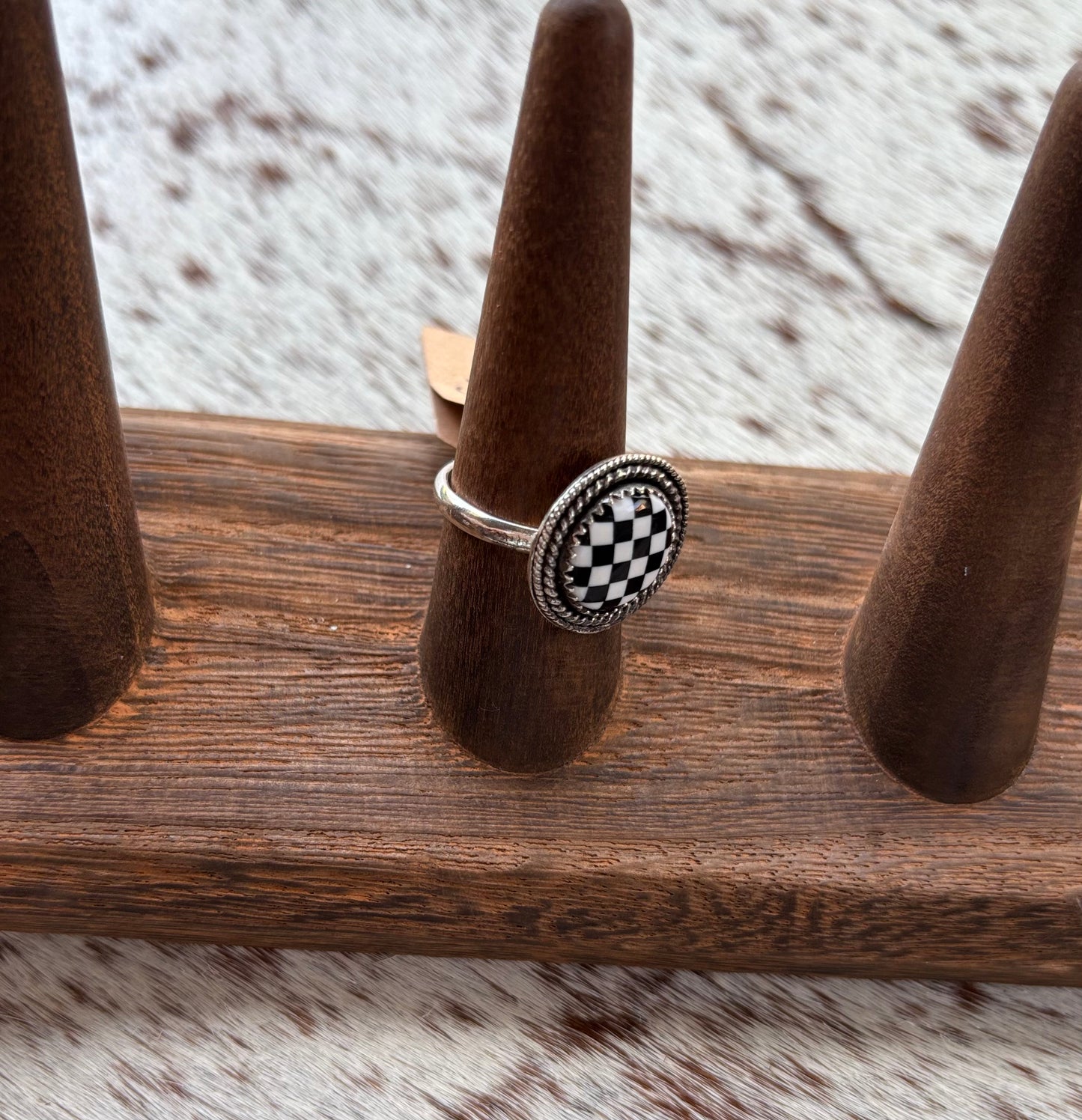 Checkered Ring Size 7.75