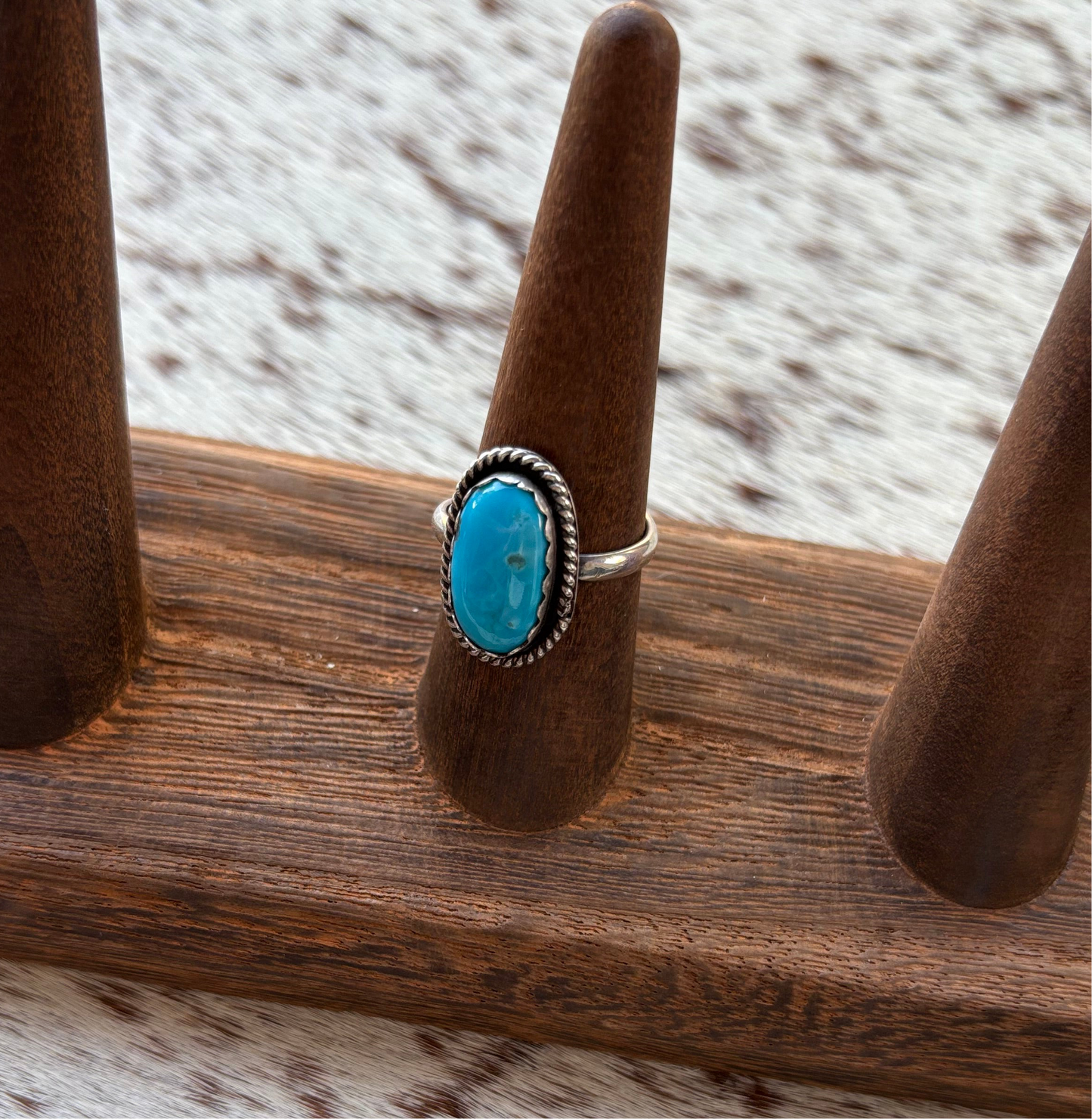 Turquoise Ring Size 7.5 Adjustable