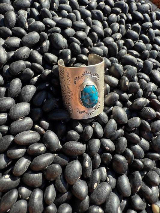 Egyptian Turquoise Webbed Hair Cuff