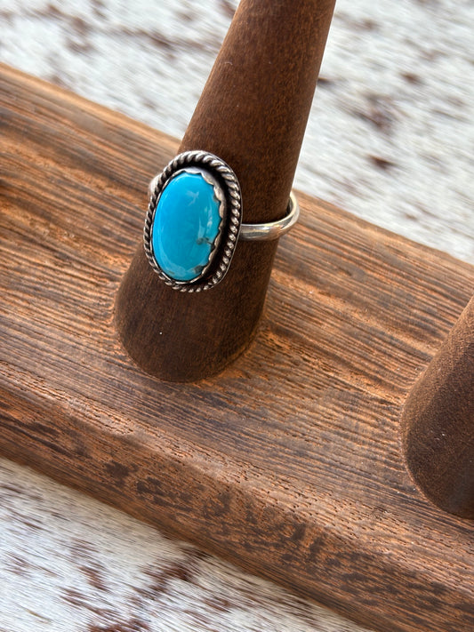 Turquoise Ring Size 8.5 Adjustable