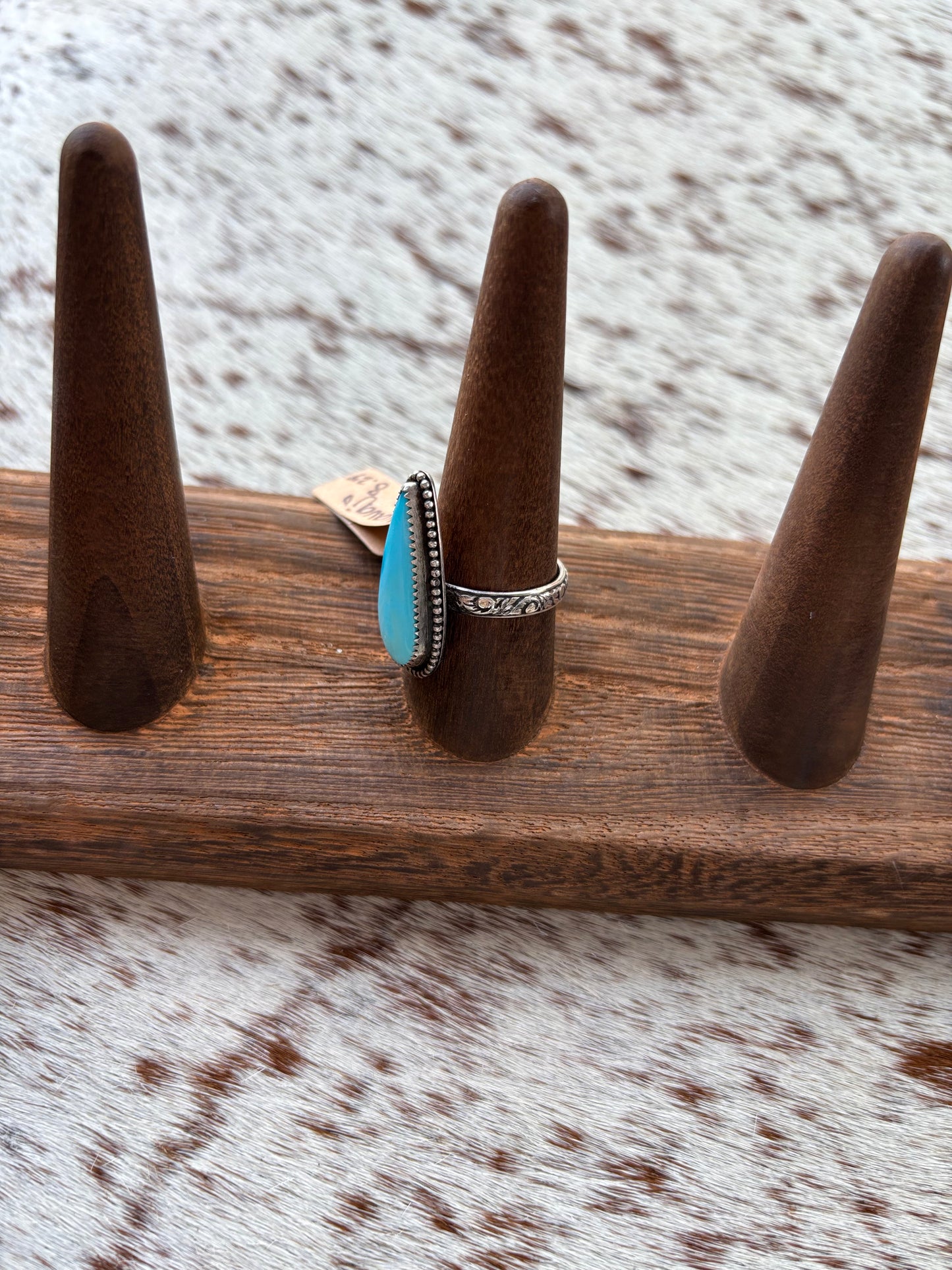 Turquoise Ring Navajo Blue Size 8.25