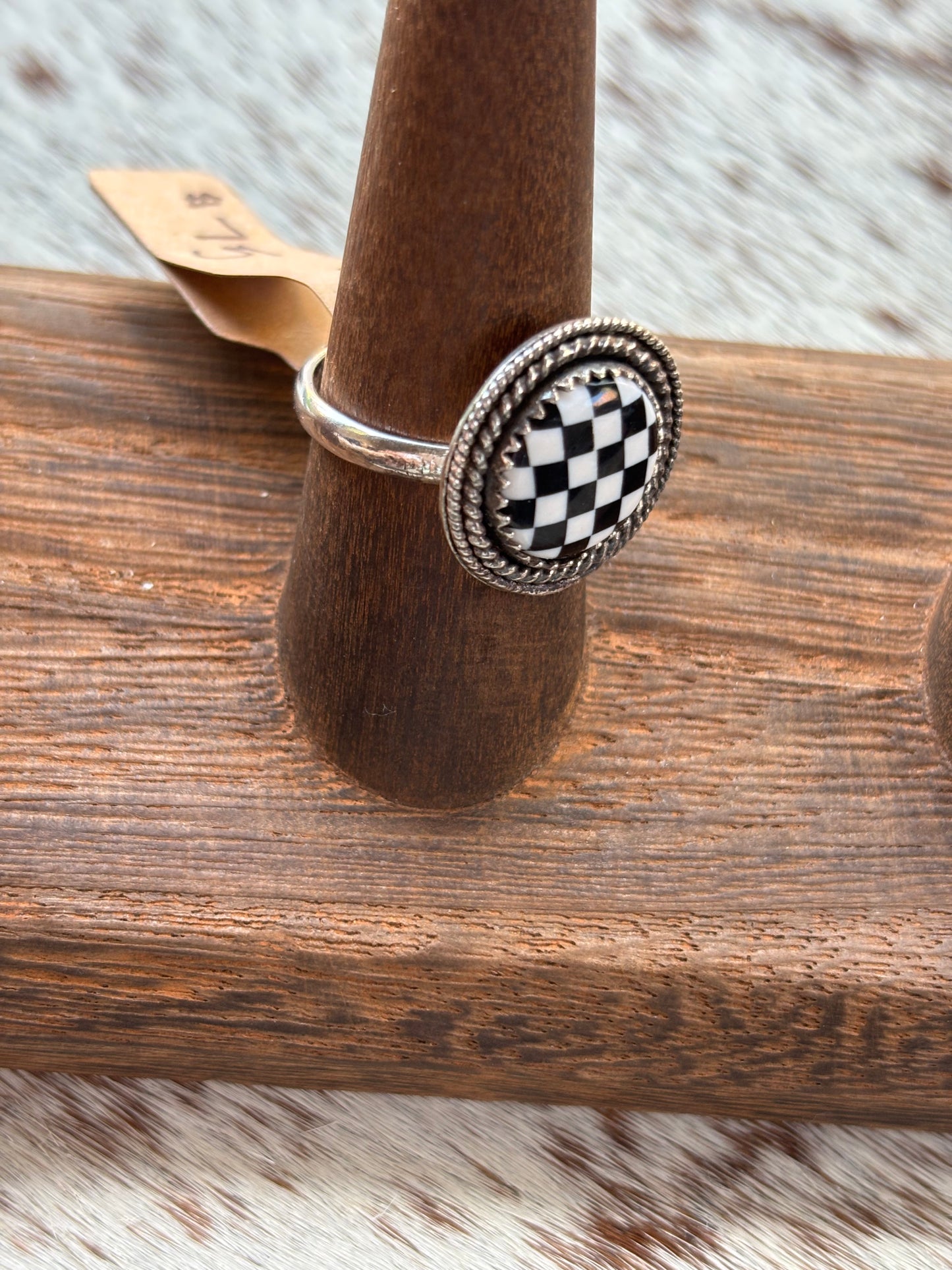 Checkered Ring Size 7.75