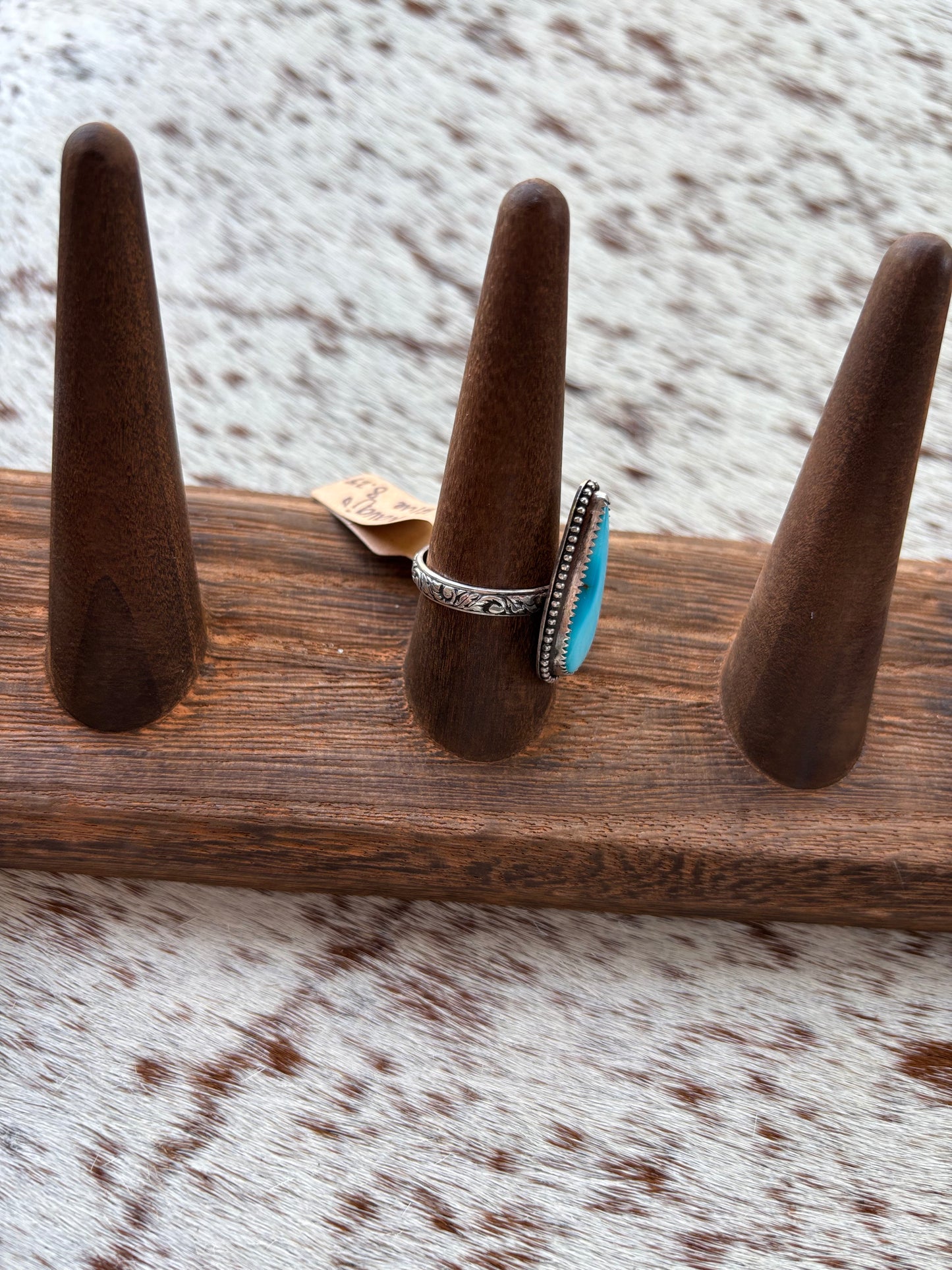 Turquoise Ring Navajo Blue Size 8.25