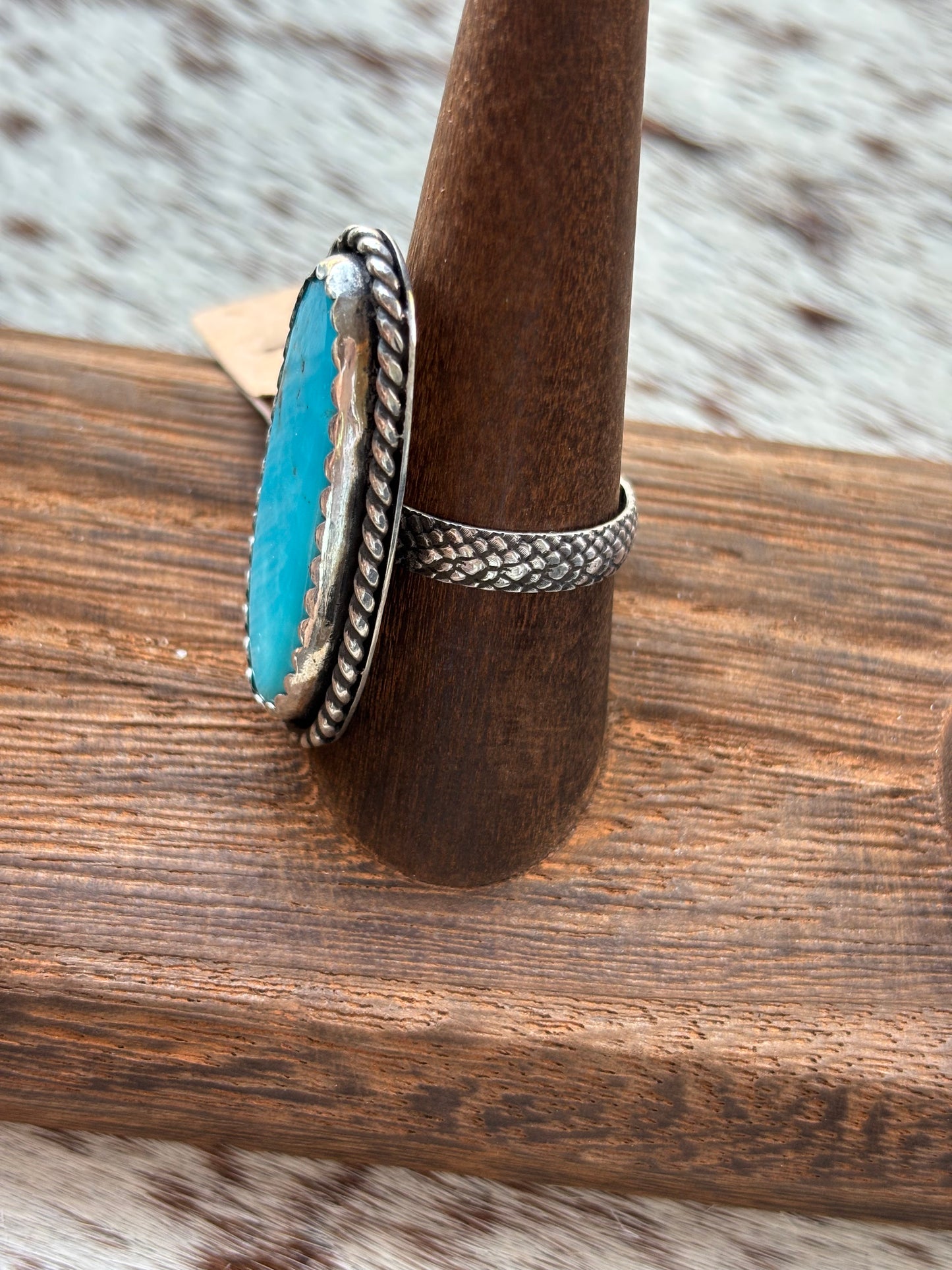 Turquoise Ring Kingman Size 8