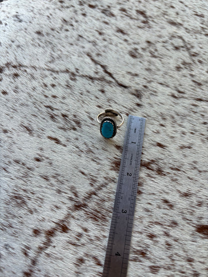 Turquoise Ring Size 7.5 Adjustable
