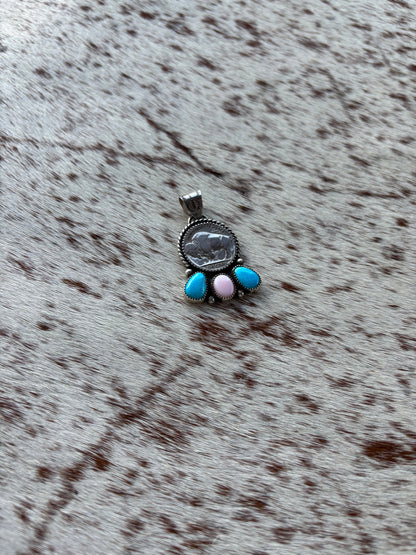 Turquoise Buffalo Nickel Pendant