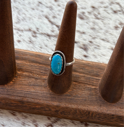 Turquoise Ring Size 7.5 Adjustable