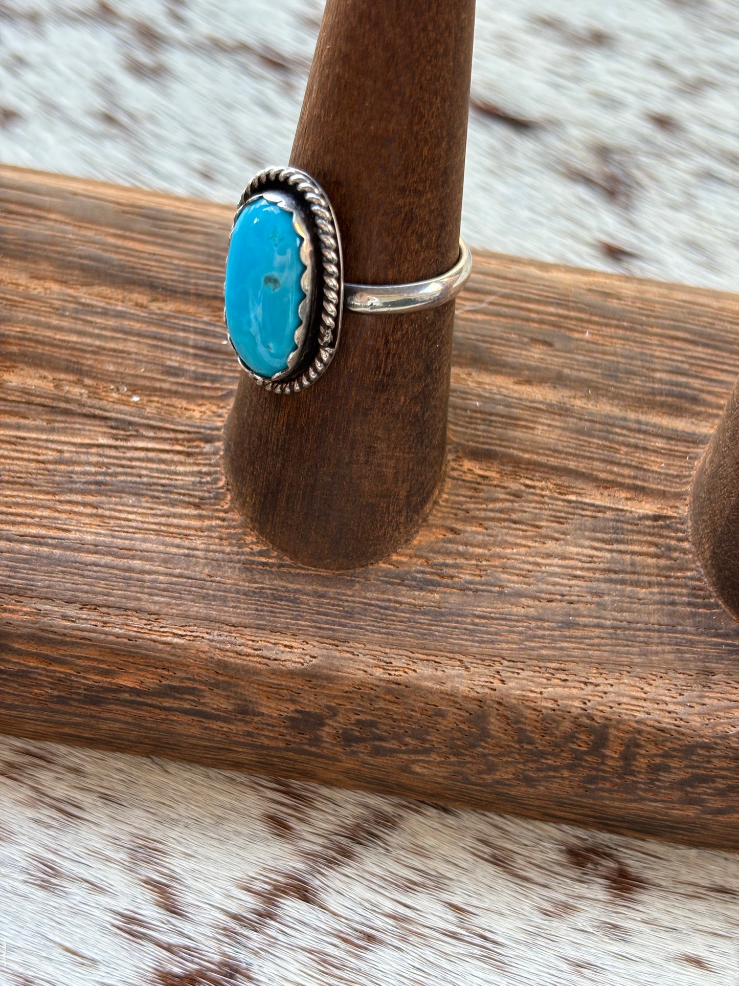 Turquoise Ring Size 7.5 Adjustable