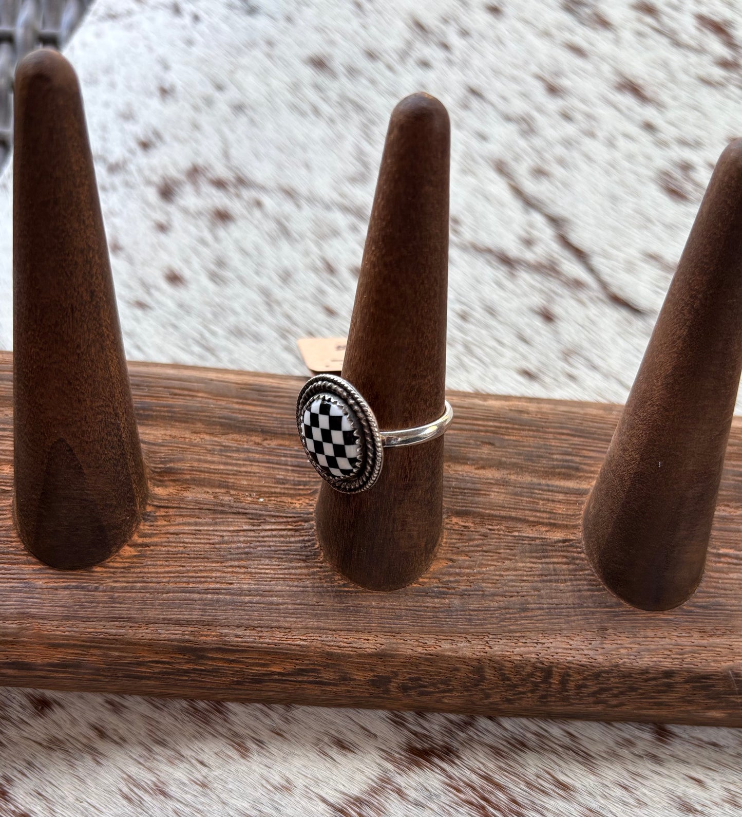 Checkered Ring Size 7.75