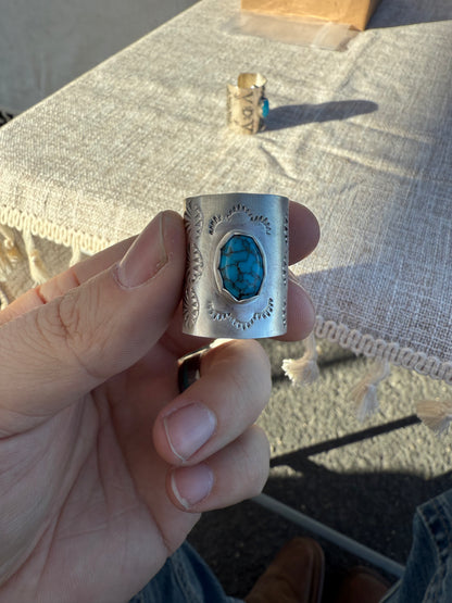 Egyptian Turquoise Webbed Hair Cuff