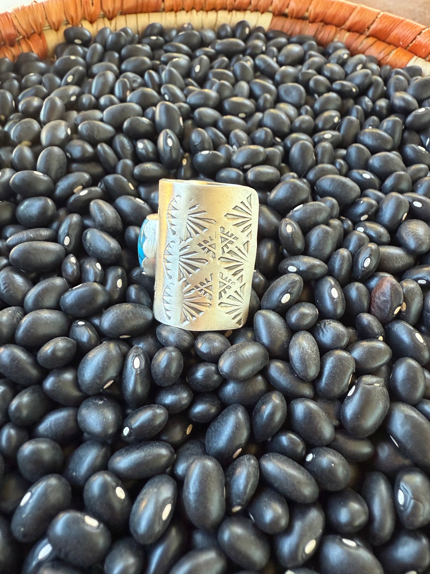 Egyptian Turquoise Webbed Hair Cuff