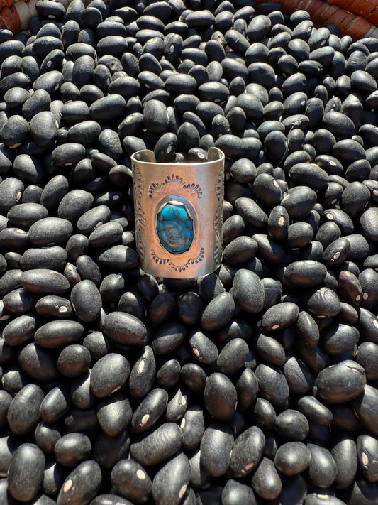 Egyptian Turquoise Webbed Hair Cuff
