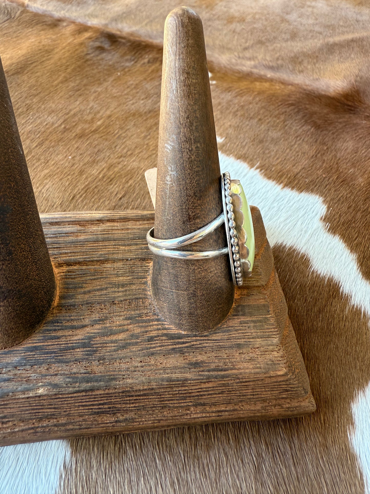 Lemon Chrysoprase Ring Size 9