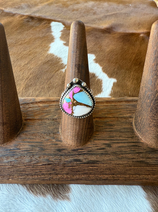 Cotton Candy Ring Size 6.75