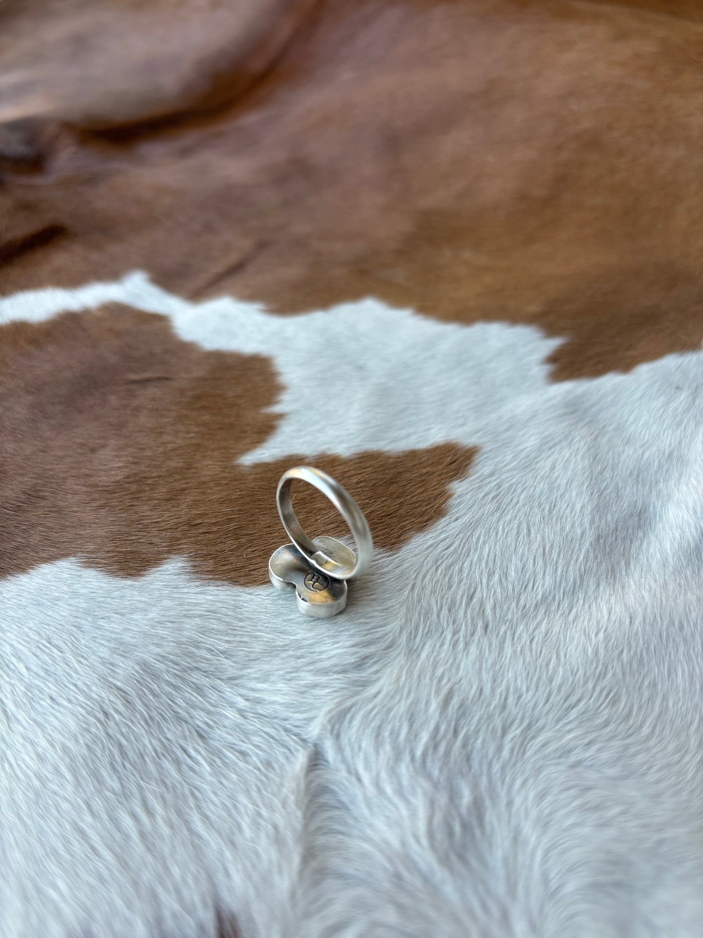 Fox Turquoise Mini Cluster Ring Size 5.5
